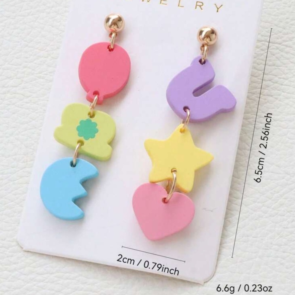 Lucky Charms Marshmallow Dangle Earrings - Picture 5 of 8
